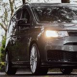 VW Caddy 2021 On SWB Trapeziod Side Bars in Gloss Black