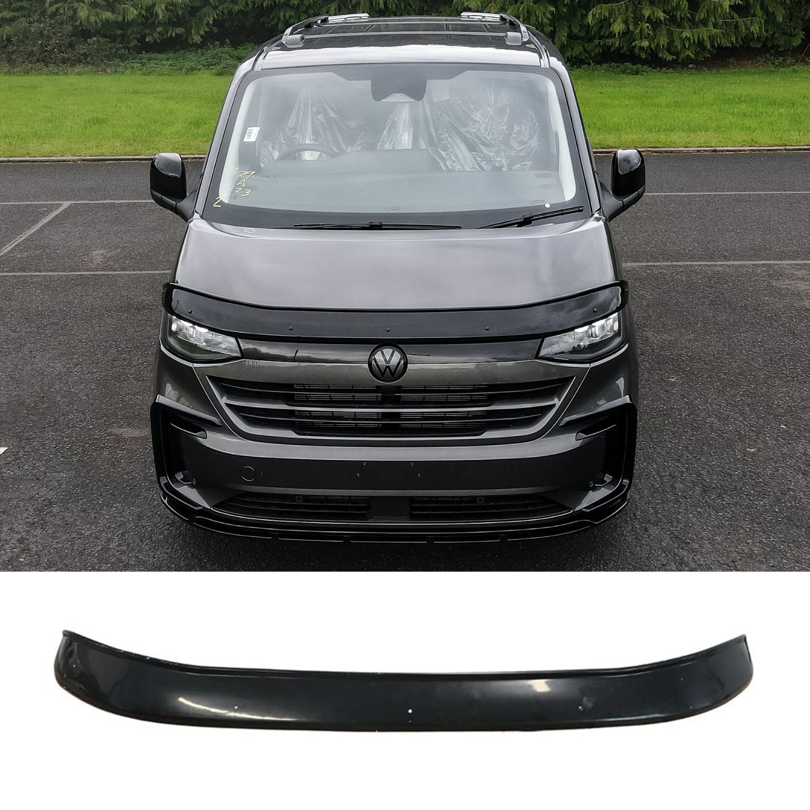 VW Transporter T7 2024 On STX Bonnet Guard Protector – Black