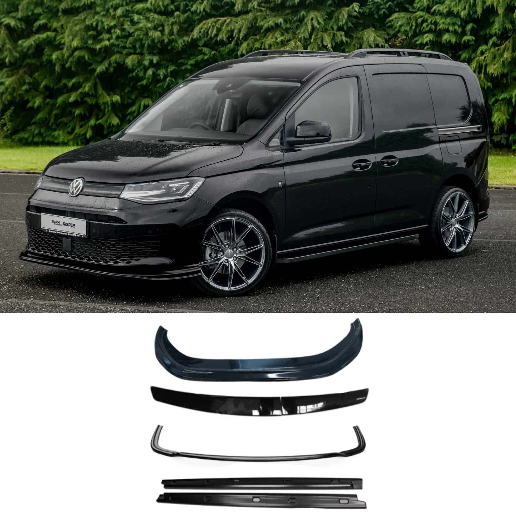 Volkswagen Caddy MK5 2021+ Body Kit In Gloss Black