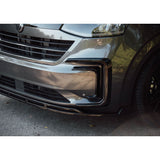 Volkswagen Transporter T7 2025 on Front Splitter Lip In Gloss Black
