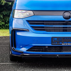 Volkswagen Transporter T7 2025 on Front Splitter Lip In Gloss Black