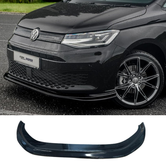 Vw Caddy 2021 On Front Bumper Spoiler Splitter Lip - Gloss Black 1650