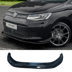 Vw Caddy 2021 On Front Bumper Spoiler Splitter Lip - Gloss Black