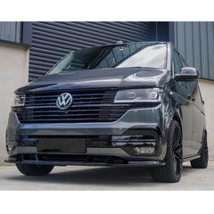 Vw Transporter 6.1 2019 - 2024 Stx 3 Piece Style Front Splitter Spoiler - Gloss Black