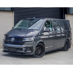 Vw Transporter 6.1 2019 - 2024 Stx 3 Piece Style Front Splitter Spoiler - Gloss Black