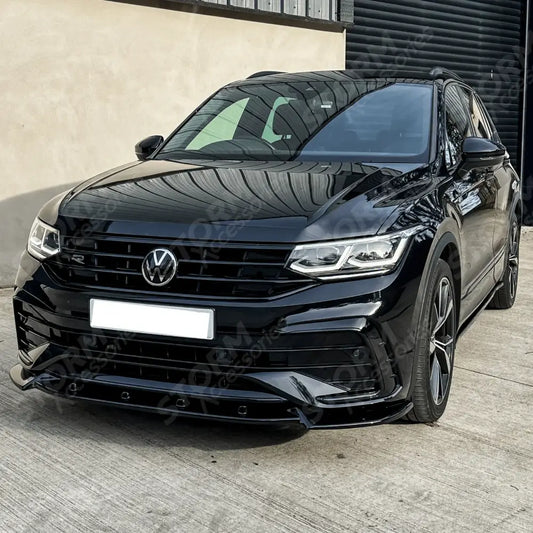 Aero Body Kit Gloss Black For Volkswagen Tiguan MK2 R / R-LINE 2020-2024