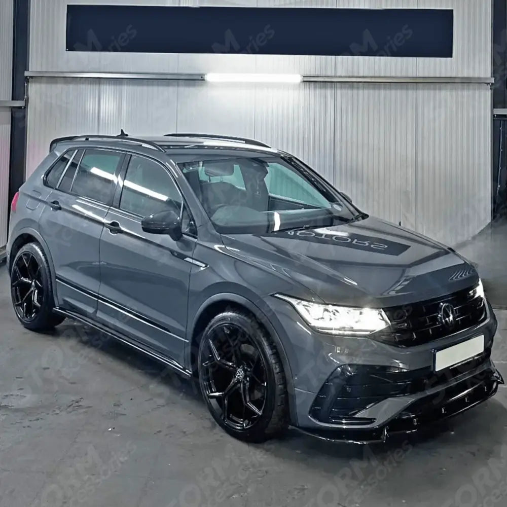 Aero Body Kit Gloss Black For Volkswagen Tiguan MK2 R / R-LINE 2020-2024