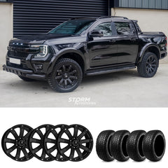 Ford Ranger 2012+ & 2023+ 20" Wheel & Tyre Package Tomhawk UTE With Radar Tyres