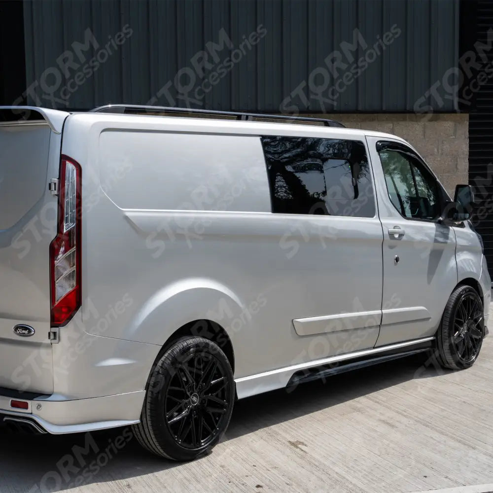 Aluminium Roof Bars Black For Ford Transit Custom LWB 2013 - 2024