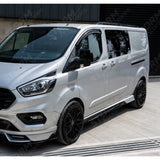 Aluminium Roof Bars Black For Ford Transit Custom LWB 2013 - 2024