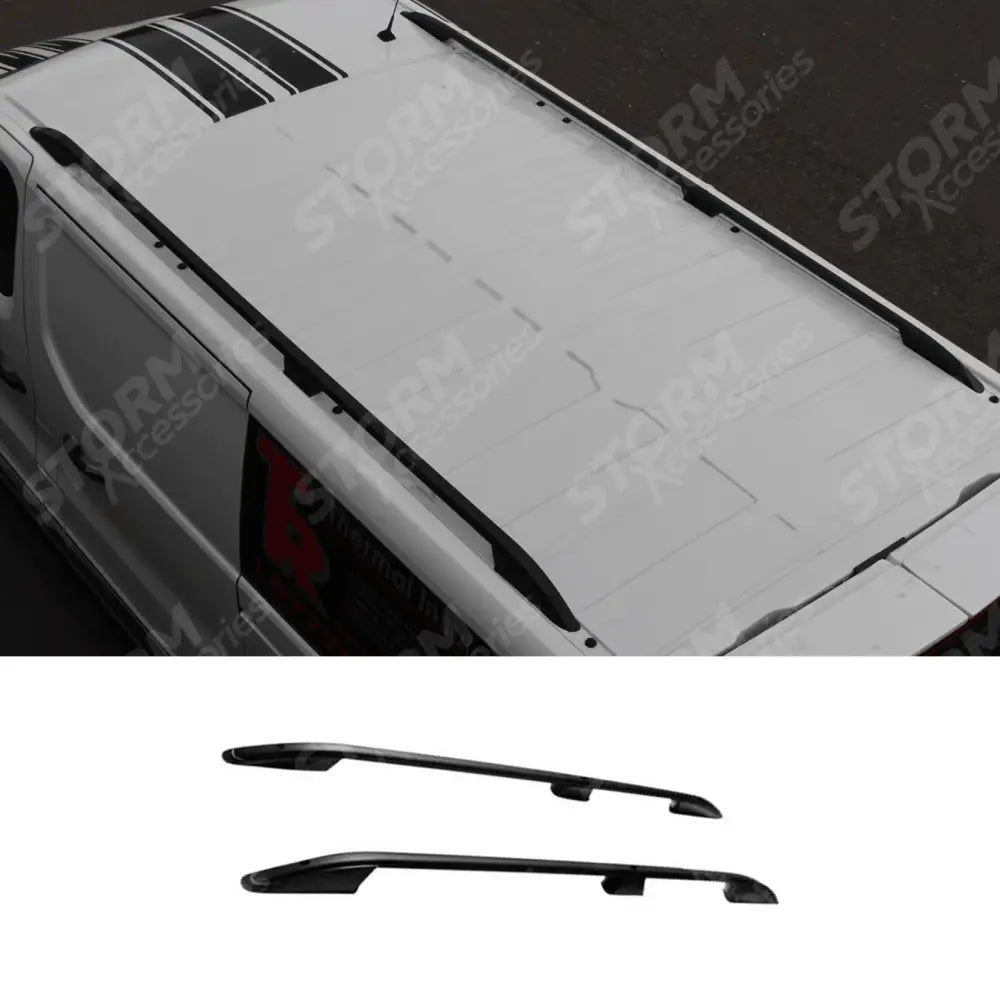 Aluminium Roof Bars Black For Renault Trafic - Vauxhall Vivaro - LWB 2014 On