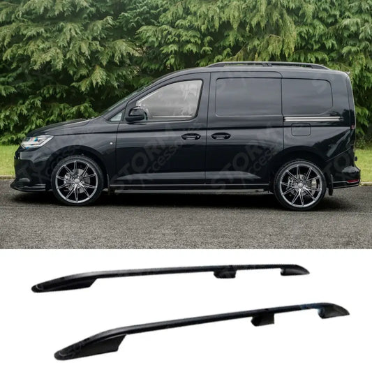 Aluminium Roof Bars In Black For Vw Caddy SWB 2021 On