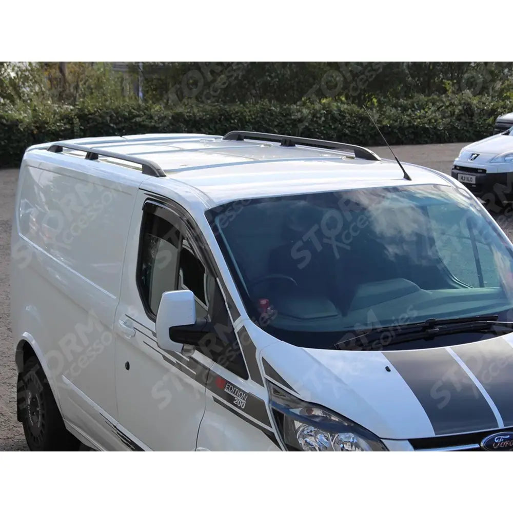 Aluminium Roof Bars Roof Rails Black For Ford Transit Custom SWB 2013 - 2024