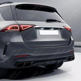AMG Line Rear Diffuser With Tips In Gloss Black For Mercedes GLE W167 2019+