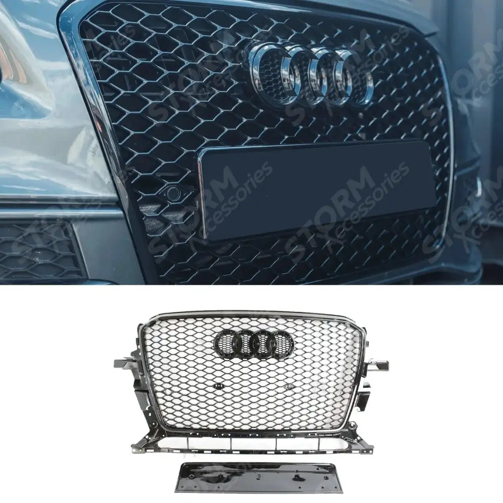 Audi Q5 2013-2015 'rsq5 Style' Honeycomb Grill In All Gloss Black
