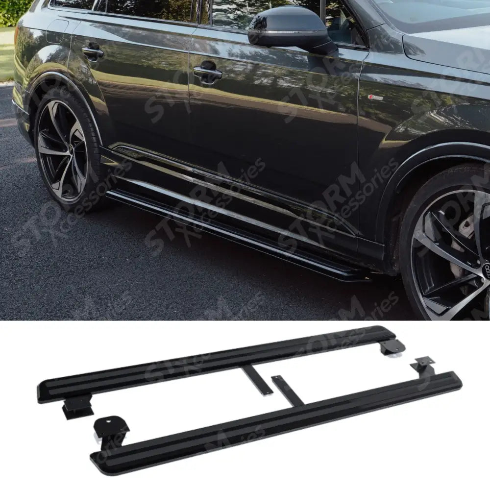 Audi Q7 2016 On Oe Style 2 Running Boards All Black- Pair