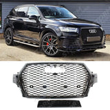 Audi Q7 / Sq7 2015-2020 'rsq7 Style' Honeycomb Grill In All Gloss Black