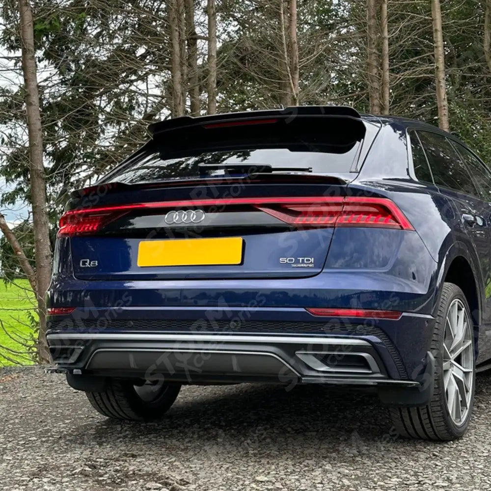 Audi Q8 2018+ - Risper Lower Spoiler Lip Extension - Gloss Black