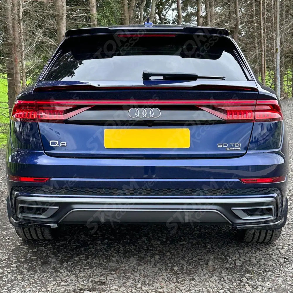 Audi Q8 2018+ - Risper Upper Spoiler Lip Extension - Gloss Black
