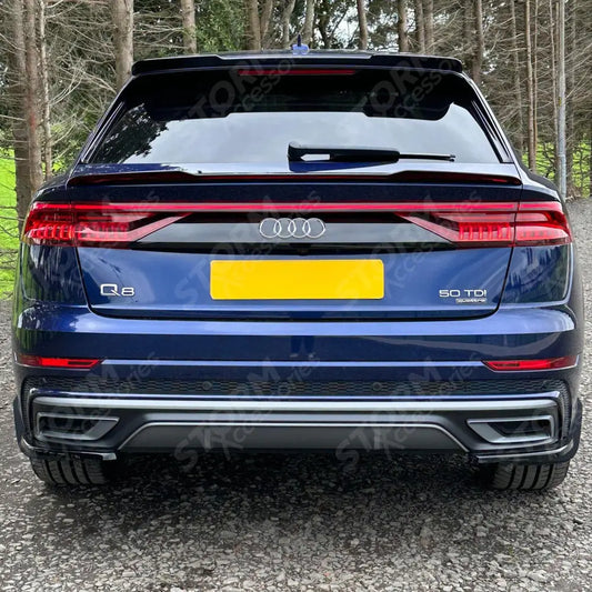 Audi Q8 2018+ - Risper Upper Spoiler Lip Extension - Gloss Black