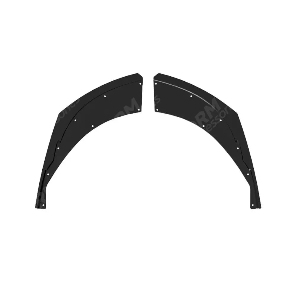 Audi Q8 S-line 2018 On Rear Bumper Corner Splitters In Gloss Black