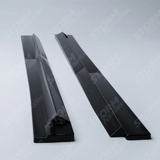 Audi Q8 S-line 2018 On Side Skirt Splitters 2 Piece In Gloss Black