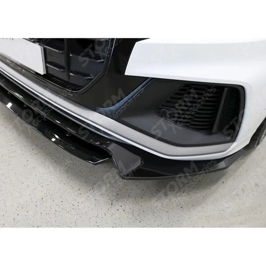 Audi Q8 S Line 2018+ Risper Front Splitter Lip - Gloss Black
