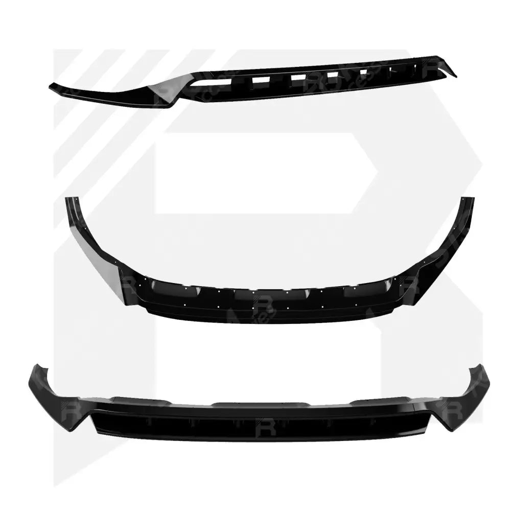Audi Q8 S Line 2018+ Risper Front Splitter Lip - Gloss Black