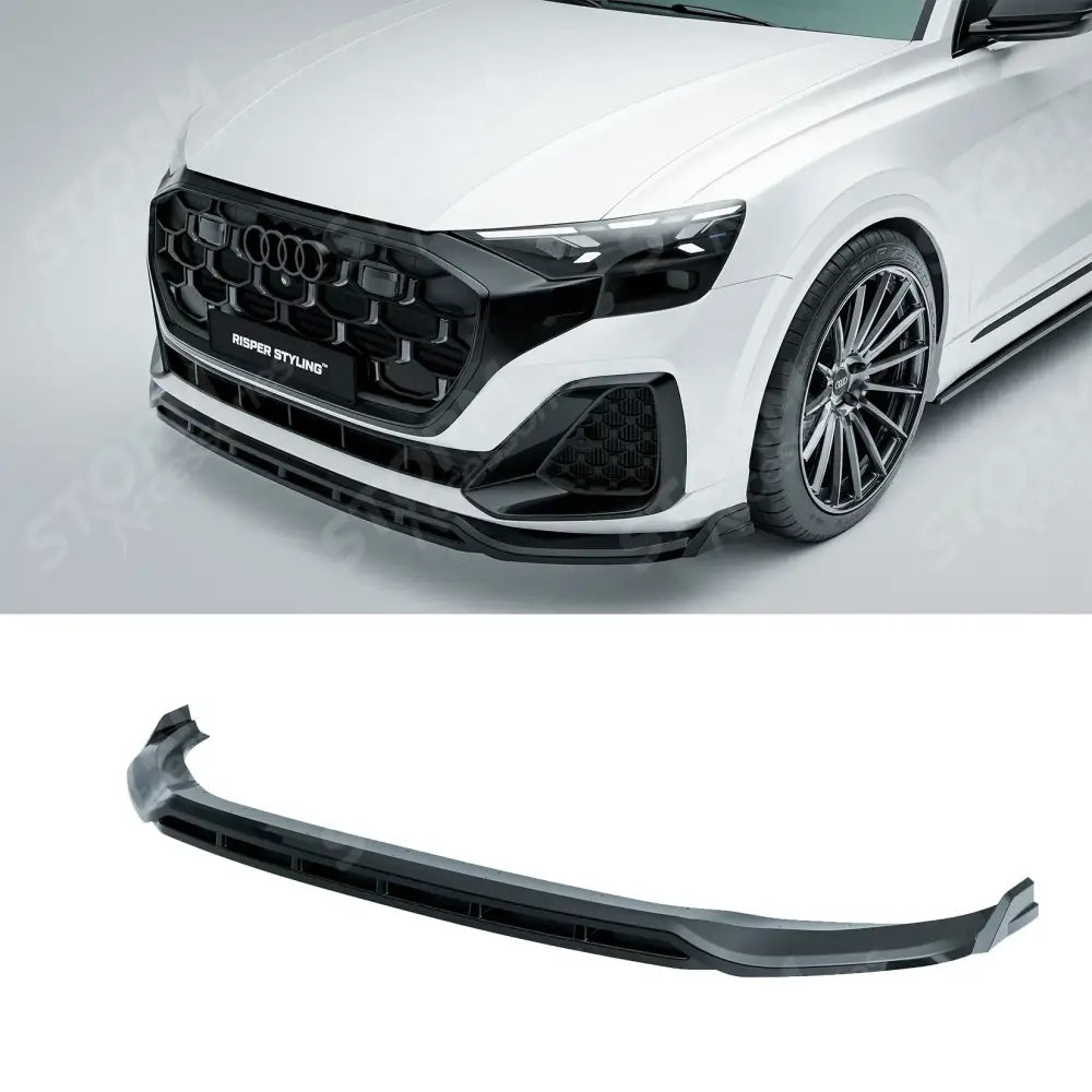 Audi Q8 S Line 2023+ Gloss Black Risper Front Splitter Lip