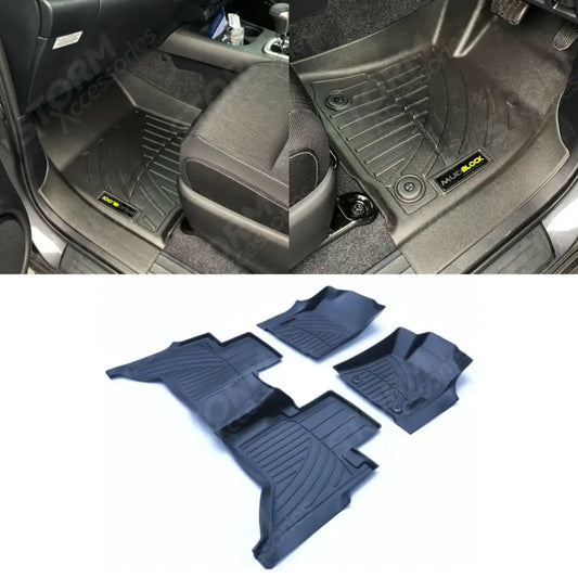 Automatic 3d Tailored Mud Mats In Black - Mudblock For Toyota Hilux 2016 - 2021 Double Cab