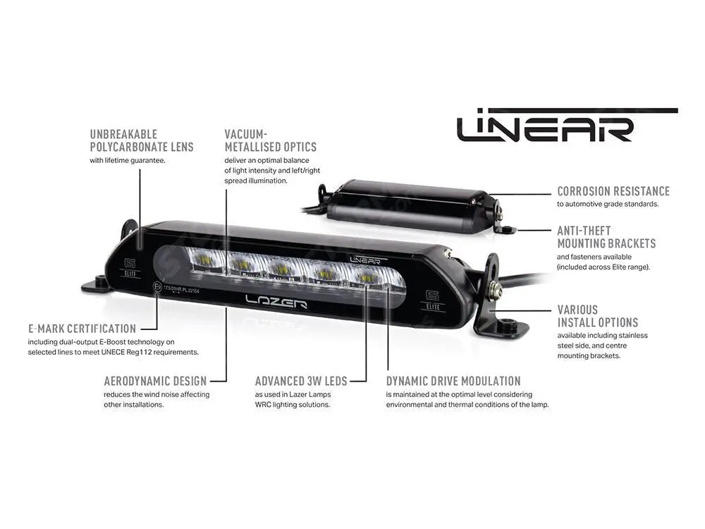 Auxiliary LED Driving Lamp Lazer Lamps Linear 18 Elite 532mm