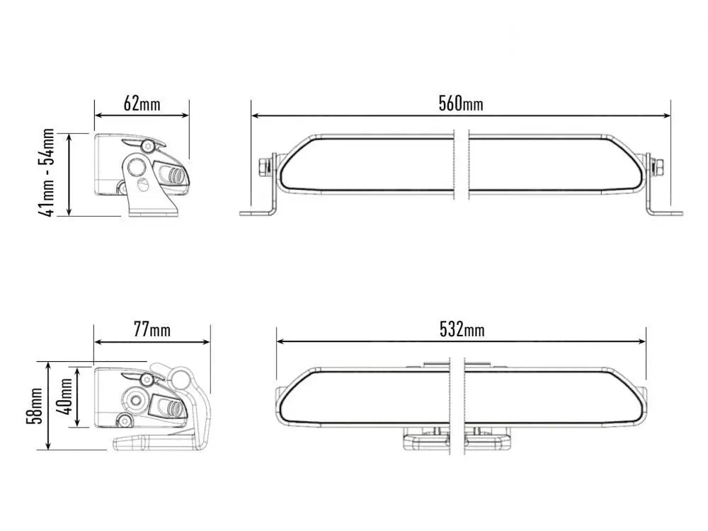 Auxiliary LED Driving Lamp Lazer Lamps Linear 18 Elite 532mm