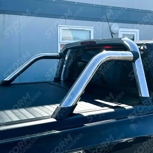 Bar For Nissan Navara Np300 / Ford Ranger / Toyota Hilux Double Cab Ridgeback Roll Rtc In Stainless Steel