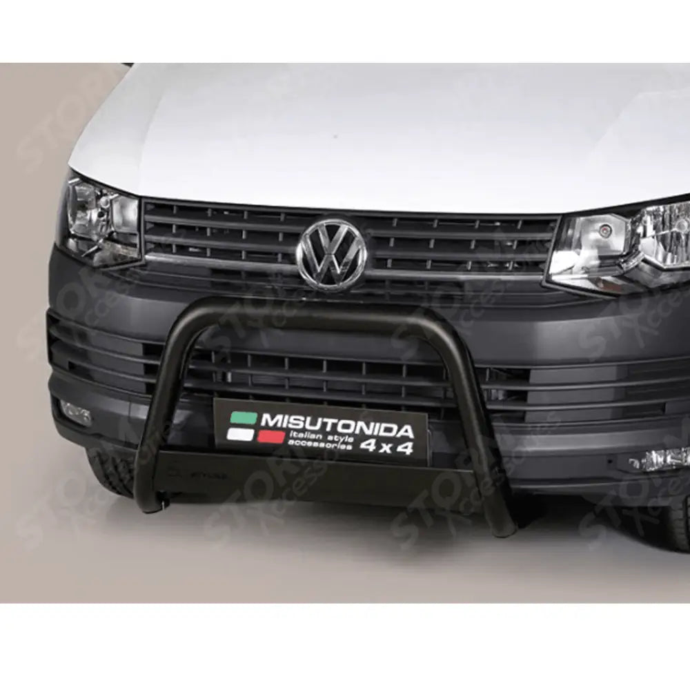 Black Finish Front A-bar 63mm For Vw Transporter T6 Misutonida Eu Approved 2015-2018