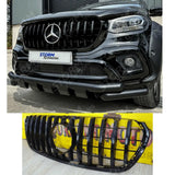 Black For Mercedes X-class Grille Amg Style In Gloss