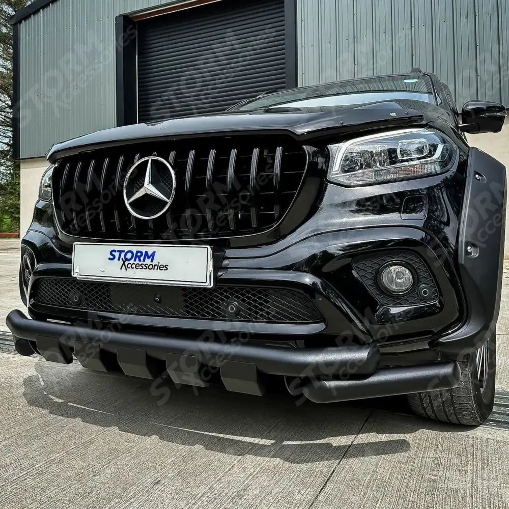 Black For Mercedes X-class Grille Amg Style In Gloss
