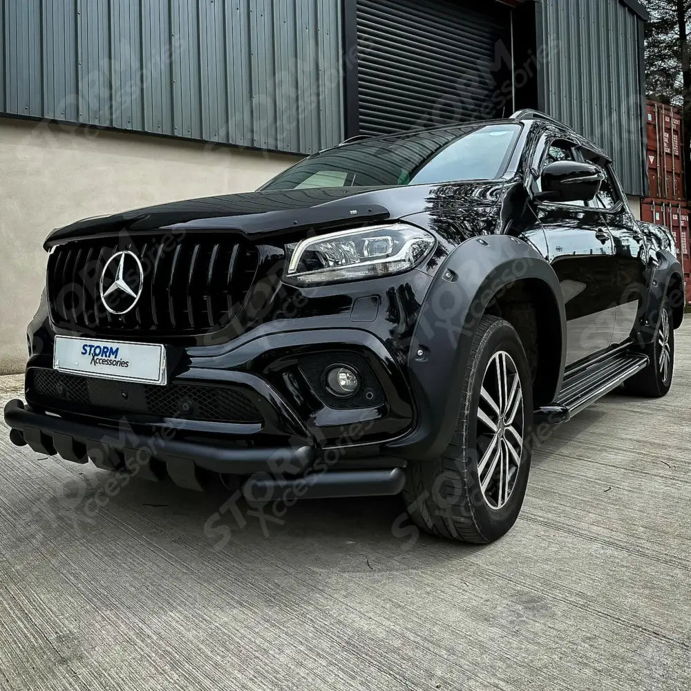 Black For Mercedes X-class Grille Amg Style In Gloss