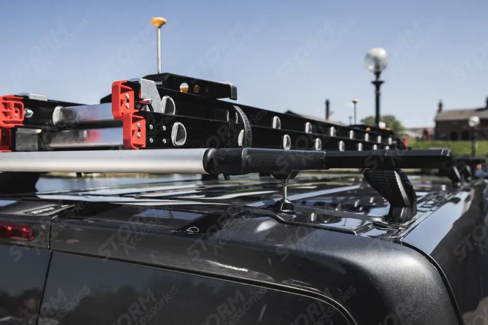 Black Kamm Rear Roller System For Volkswagen Transporter T5 2002-2015 (Barn Door Only)