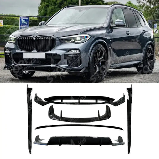 Black Knight Aero Body Kit Gloss Black For Bmw X5 G05 X5 M-sport 2018 - 2022