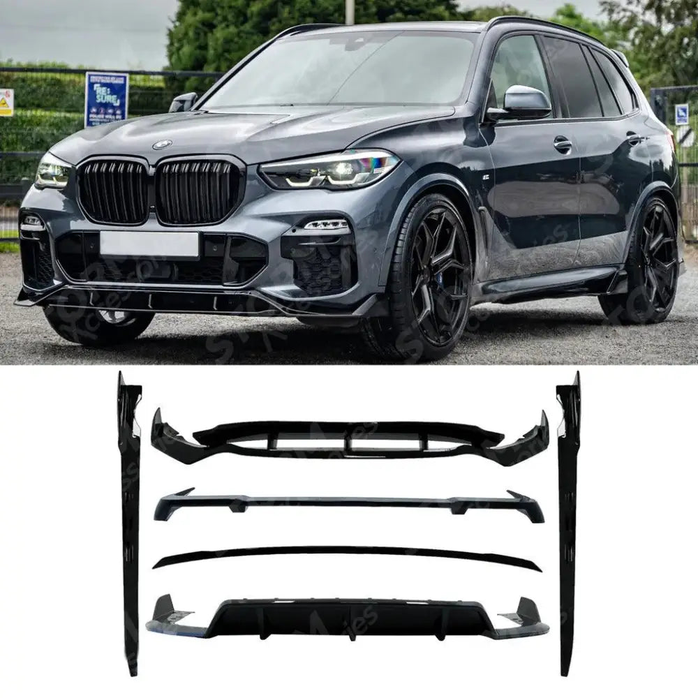 Black Knight Aero Body Kit Gloss Black For Bmw X5 G05 X5 M-sport 2018 - 2022