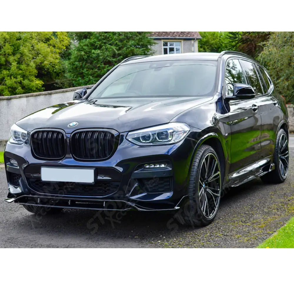 Black Knight Front Splitter In Gloss Black For BMW X3 G01 PRE LCI 2018-2022 - Front Splitter