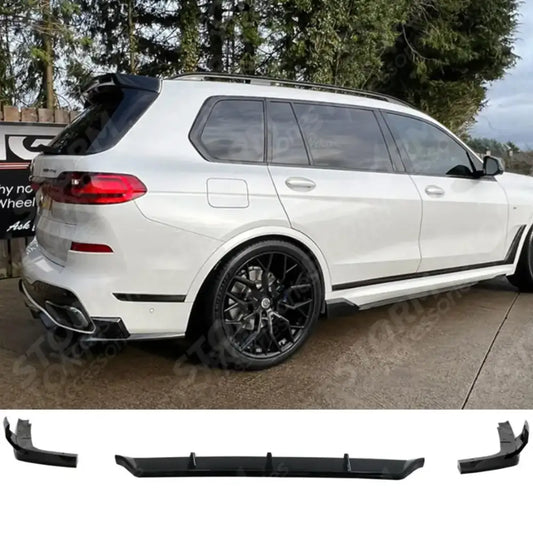 Black Knight Rear Diffuser In Gloss Black For BMW X7 G07 2018-2023