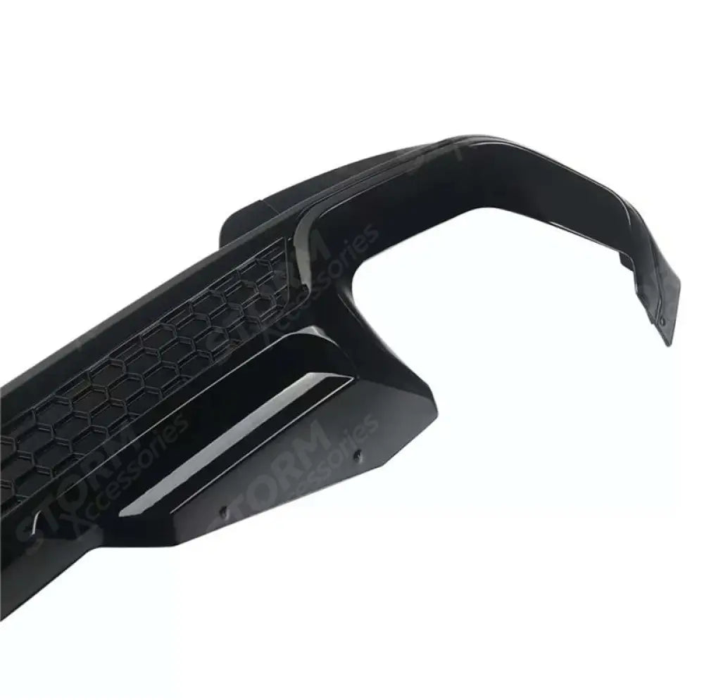 Black Knight Rear Diffuser In Gloss Black (With Exhaust Tips) For BMW X3 G01 PRE LCI