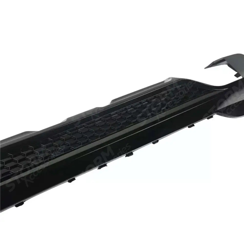 Black Knight Rear Diffuser In Gloss Black (With Exhaust Tips) For BMW X3 G01 PRE LCI
