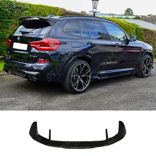 Black Knight Rear Roof Spoiler In Gloss Black For BMW X3 G01 PRE LCI 2018-2022