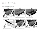 Black Plastic Door Sill Covers 2pc Set For Citroen Berlingo 2018 On