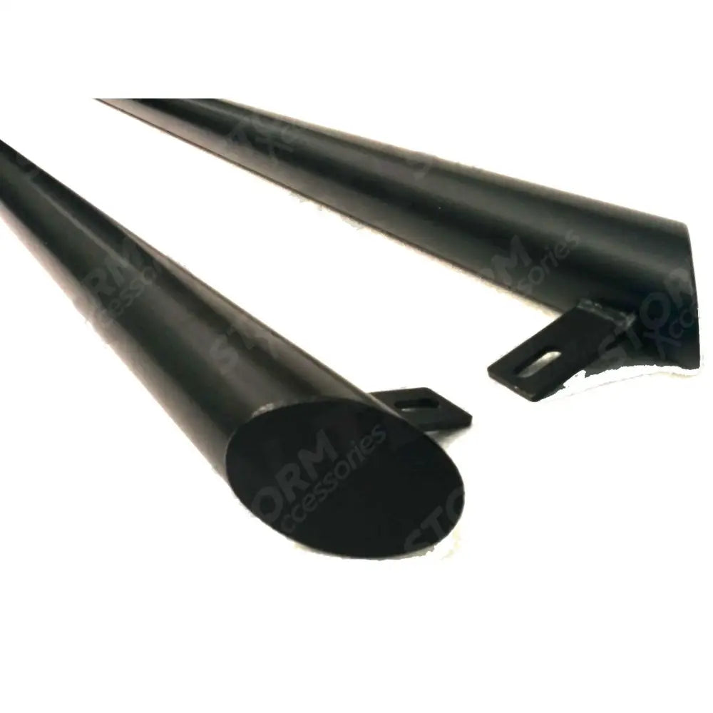Black Side Bars - Angular - Lwb - 60mm For Proace 16on / Expert 16on For Vivaro 21on / Dispatch 16on
