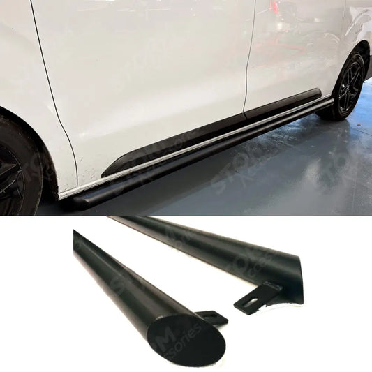 Black Side Bars - Angular - Lwb - 60mm For Proace 16on / Expert 16on For Vivaro 21on / Dispatch 16on