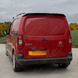 Black Side Bars Angular Short Wheel Base 60mm For Citroen Berlingo - Peugeot Partner - 2008-2018