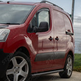 Black Side Bars Angular Short Wheel Base 60mm For Citroen Berlingo - Peugeot Partner - 2008-2018